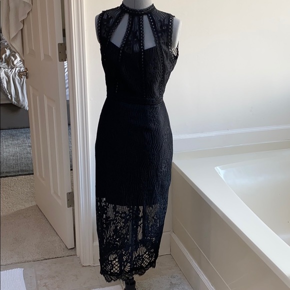 NWT Black Lace Alexis Dress - Picture 1 of 4